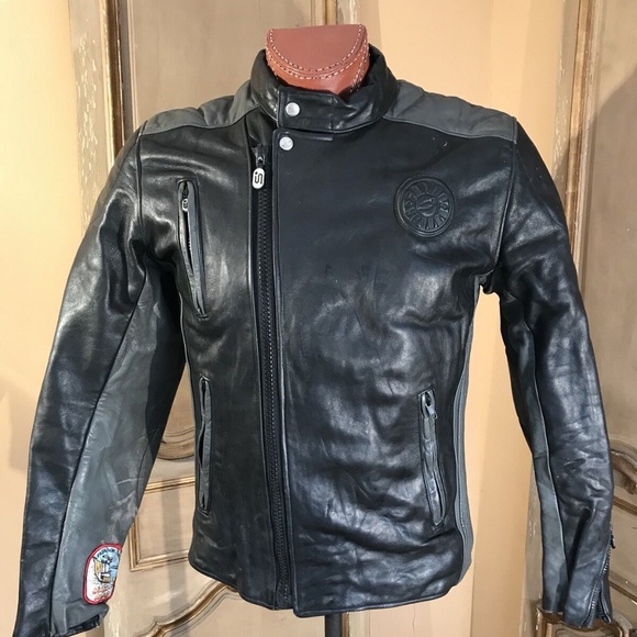 VTG Womens Cafer Racer Triumph Sequra Motorcycle Biker Jacket Large - Picture 1 of 8